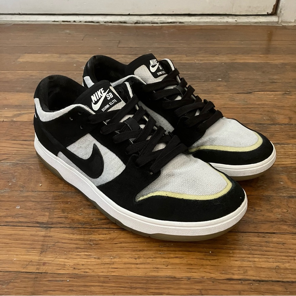 NIKE SB DUNK LOW ELITE SIZE 7.5 BLACK/WHITE OSKI - Picture 4 of 7